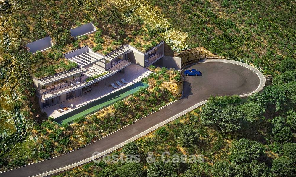 Architectural designer villa with panoramic mountain and sea views for sale in Marbella - Benahavís 804107