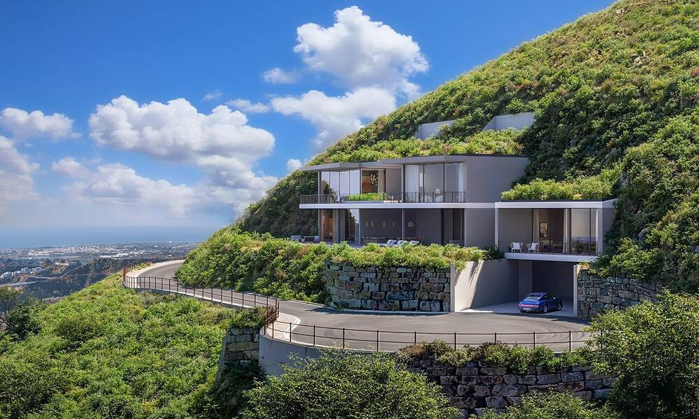 Architectural designer villa with panoramic mountain and sea views for sale in Marbella - Benahavís 804108