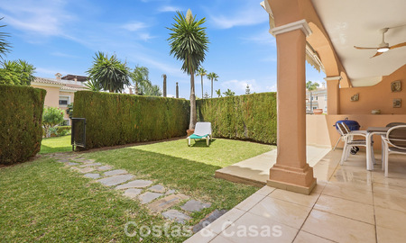 Ground-floor apartment with private garden for sale just 50m from the beach on the New Golden Mile, between Marbella and Estepona 804544