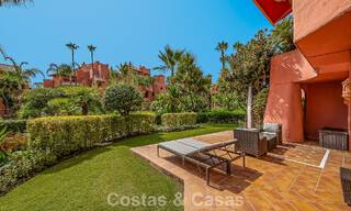 Prestigious garden apartment for sale in a leading beachfront development between Marbella and Estepona 804969 
