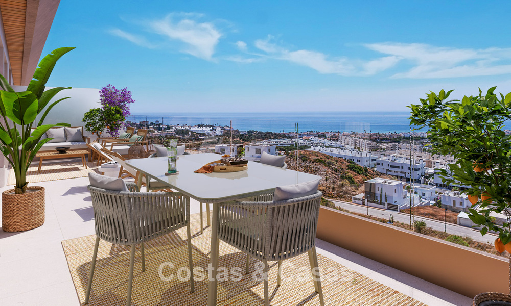 Luxury new-build apartments with panoramic sea views for sale in La Cala de Mijas, Costa del Sol 804605
