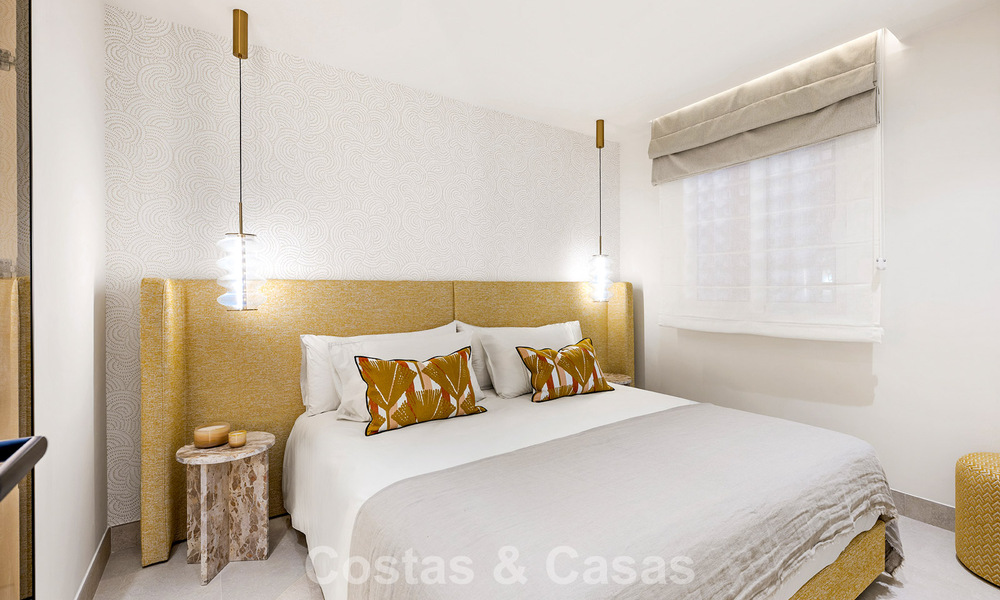 Contemporary renovated apartment with open sea views for sale on the New Golden Mile, between Marbella and Estepona 804683