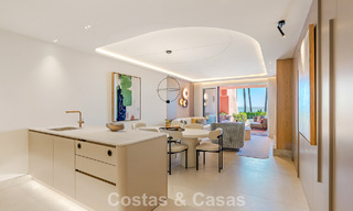 Contemporary renovated apartment with open sea views for sale on the New Golden Mile, between Marbella and Estepona 804688 