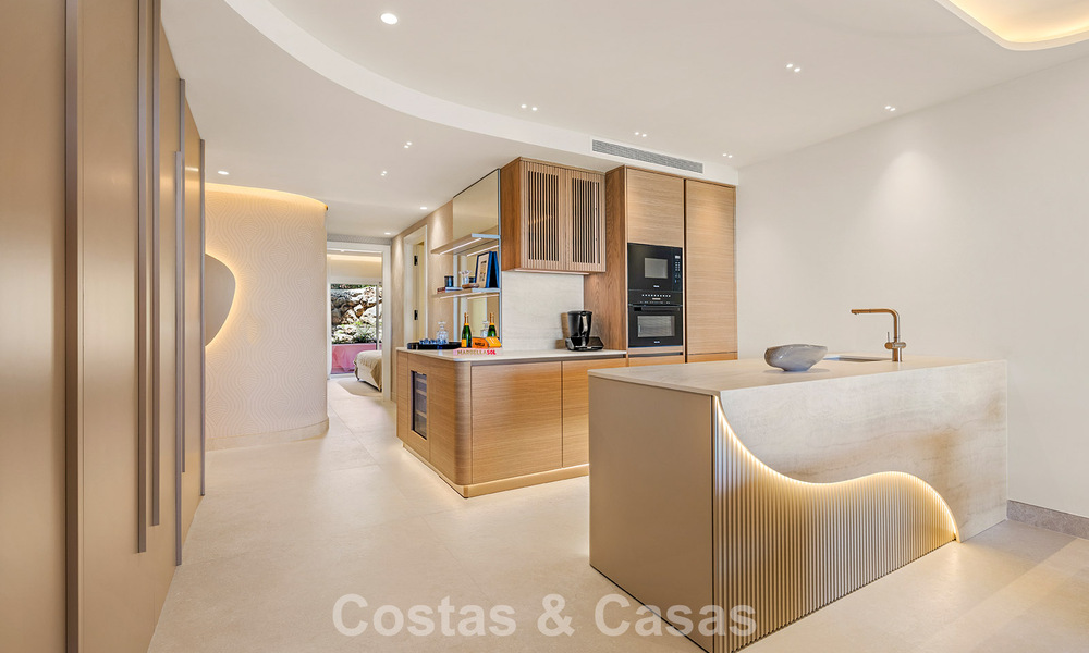 Contemporary renovated apartment with open sea views for sale on the New Golden Mile, between Marbella and Estepona 804689