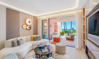 Contemporary renovated apartment with open sea views for sale on the New Golden Mile, between Marbella and Estepona 804693 