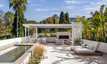 Luxury duplex penthouse with inviting rooftop terrace for sale on Marbella’s prestigious Golden Mile 804734