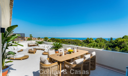 Luxurious, contemporary renovated penthouse with panoramic sea views for sale in Sierra Blanca on Marbella’s Golden Mile 804802