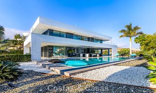 Exclusive contemporary villa with panoramic sea views for sale in Los Flamingos, a 5-Star Golf resort in Marbella - Benahavís 804756 