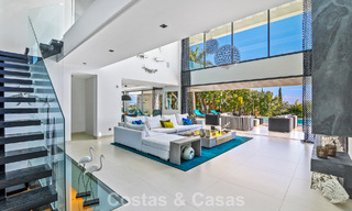 Exclusive contemporary villa with panoramic sea views for sale in Los Flamingos, a 5-Star Golf resort in Marbella - Benahavís 804764 