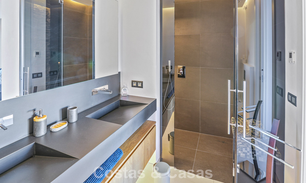 Exclusive contemporary villa with panoramic sea views for sale in Los Flamingos, a 5-Star Golf resort in Marbella - Benahavís 804791