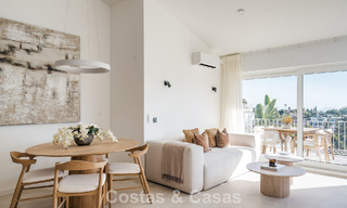 Contemporary renovated townhouse with golf and sea views for sale on the New Golden Mile, Marbella - Estepona 804940 