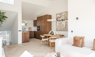 Contemporary renovated townhouse with golf and sea views for sale on the New Golden Mile, Marbella - Estepona 804944 