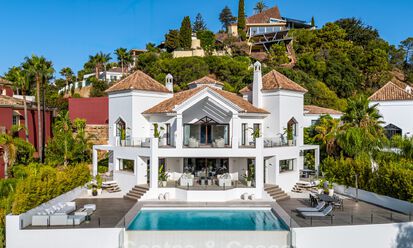 Modern mediterranean, new luxury villa for sale in an exclusive gated community in Marbella - Benahavís 805190