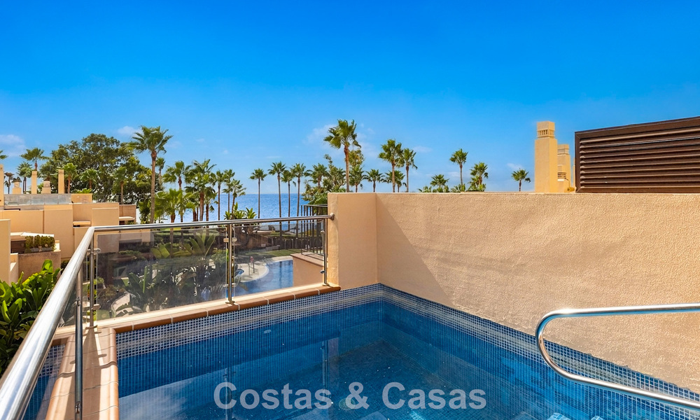 Modern penthouse for sale in a frontline beach complex on the New Golden Mile between Marbella and Estepona 805400