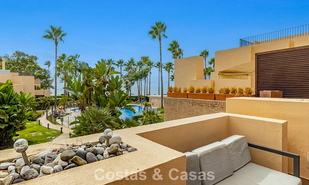 Modern penthouse for sale in a frontline beach complex on the New Golden Mile between Marbella and Estepona 805401