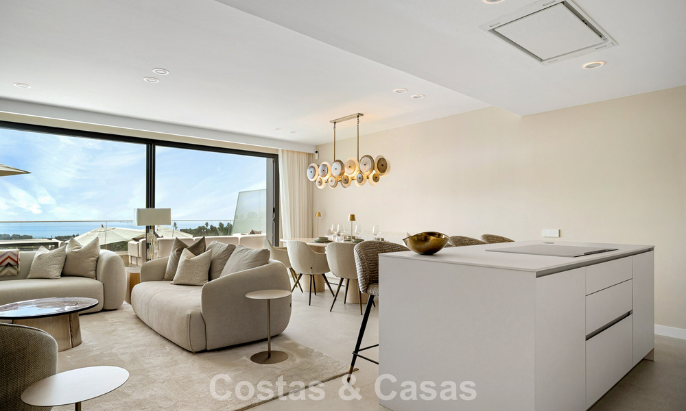 New duplex apartment with panoramic sea views for sale on the New Golden Mile between Marbella and Estepona 806116