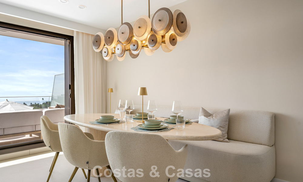 New duplex apartment with panoramic sea views for sale on the New Golden Mile between Marbella and Estepona 806129