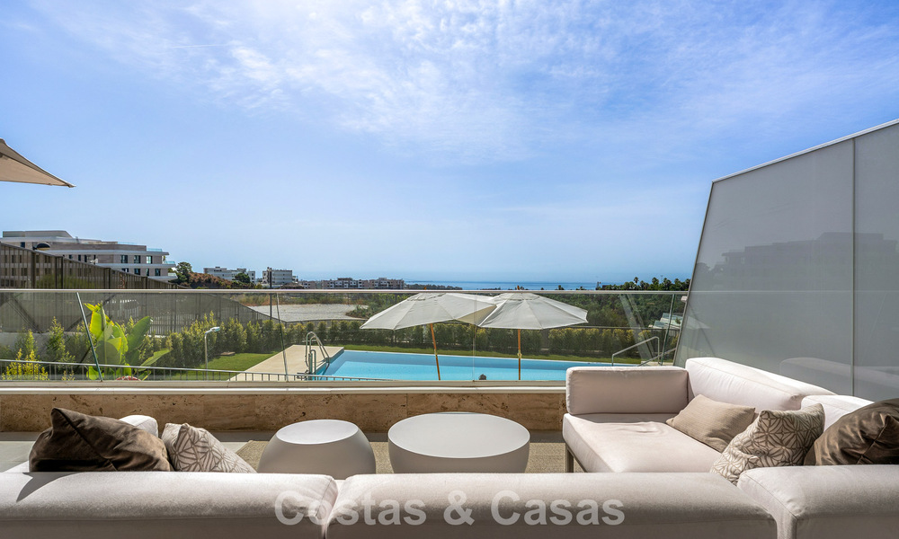 New duplex apartment with panoramic sea views for sale on the New Golden Mile between Marbella and Estepona 806135