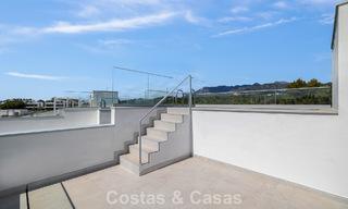 Brand-new, spacious, luxury, duplex penthouse with private pool and sea views for sale on the golf course in East Marbella 806340 