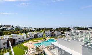 Brand-new, spacious, luxury, duplex penthouse with private pool and sea views for sale on the golf course in East Marbella 806341 