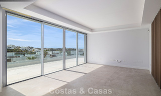 Brand-new, spacious, luxury, duplex penthouse with private pool and sea views for sale on the golf course in East Marbella 806366 