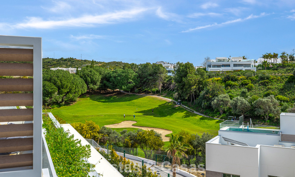 Brand-new, spacious, luxury, duplex penthouse with private pool and sea views for sale on the golf course in East Marbella 806371