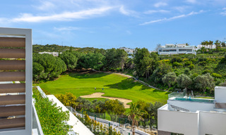 Brand-new, spacious, luxury, duplex penthouse with private pool and sea views for sale on the golf course in East Marbella 806371 