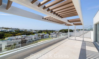 Brand-new, spacious, luxury, duplex penthouse with private pool and sea views for sale on the golf course in East Marbella 806377 