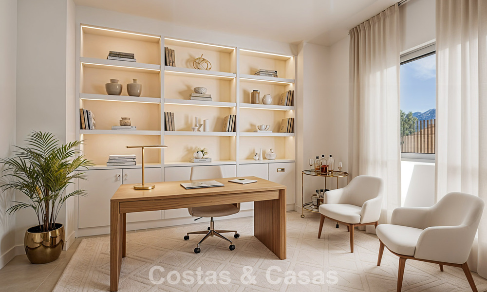 Brand-new, spacious, luxury, duplex penthouse with private pool and sea views for sale on the golf course in East Marbella 806382