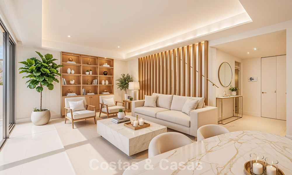 Brand-new, spacious, luxury, duplex penthouse with private pool and sea views for sale on the golf course in East Marbella 806385