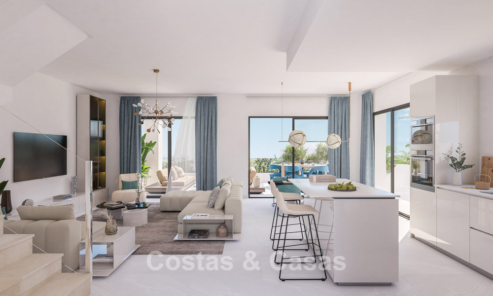Semi-detached new-build villas for sale in a golf setting in Estepona 806423