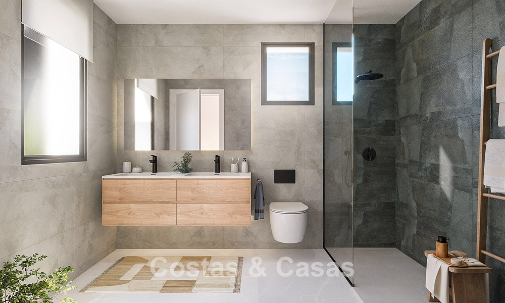 Semi-detached new-build villas for sale in a golf setting in Estepona 806426