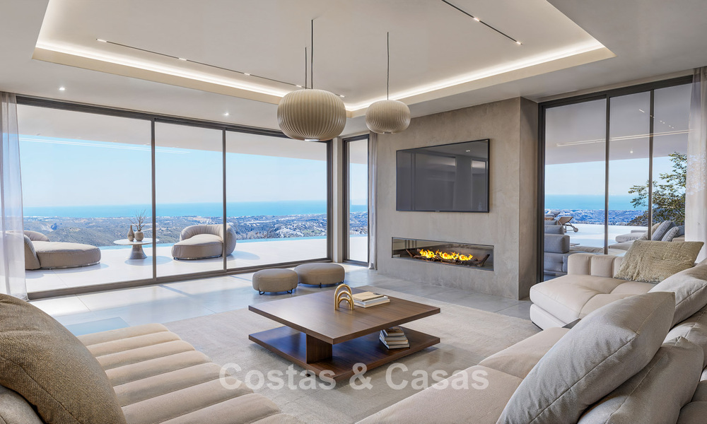 Groundbreaking design villa with spectacular sea views for sale in an exclusive golf resort in the Hills of Marbella - Benahavís 806648