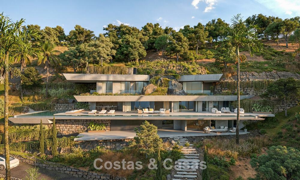 Groundbreaking design villa with spectacular sea views for sale in an exclusive golf resort in the Hills of Marbella - Benahavís 806650