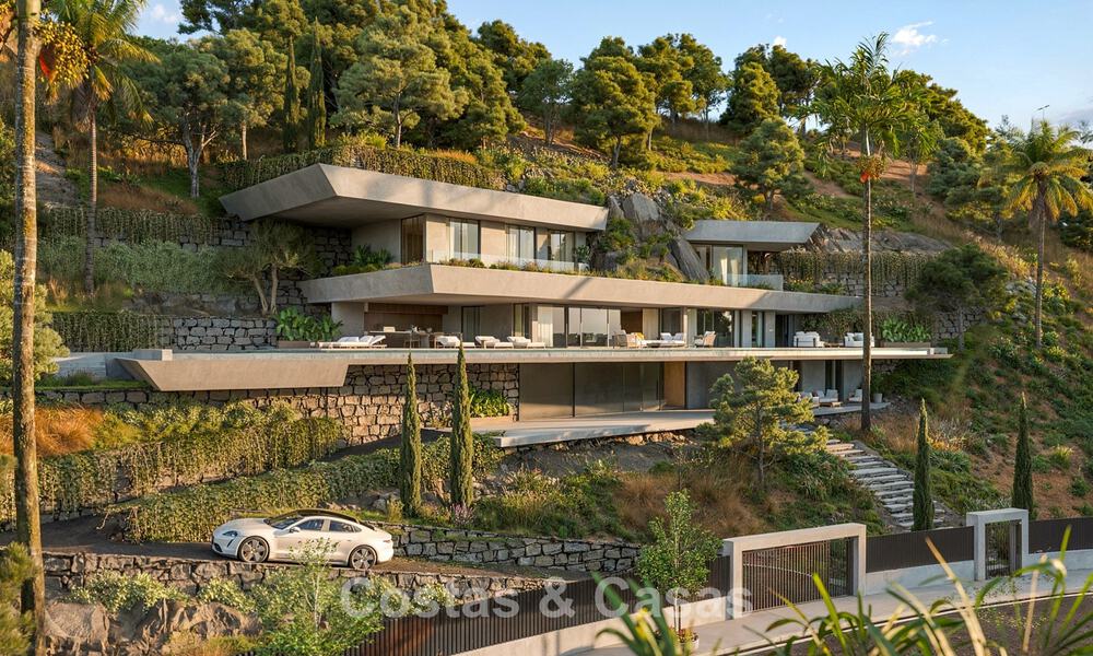 Groundbreaking design villa with spectacular sea views for sale in an exclusive golf resort in the Hills of Marbella - Benahavís 806651