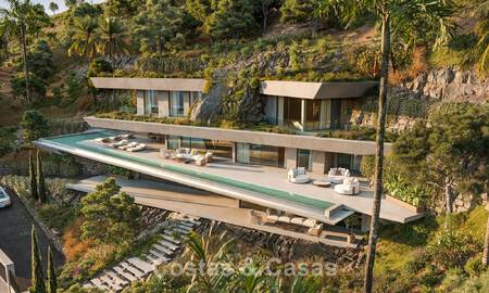 Groundbreaking design villa with spectacular sea views for sale in an exclusive golf resort in the Hills of Marbella - Benahavís 806652