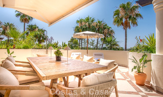 Contemporary renovated, luxury duplex penthouse with large terraces for sale in the heart of Nueva Andalucía’s Golf Valley, Marbella 807021 
