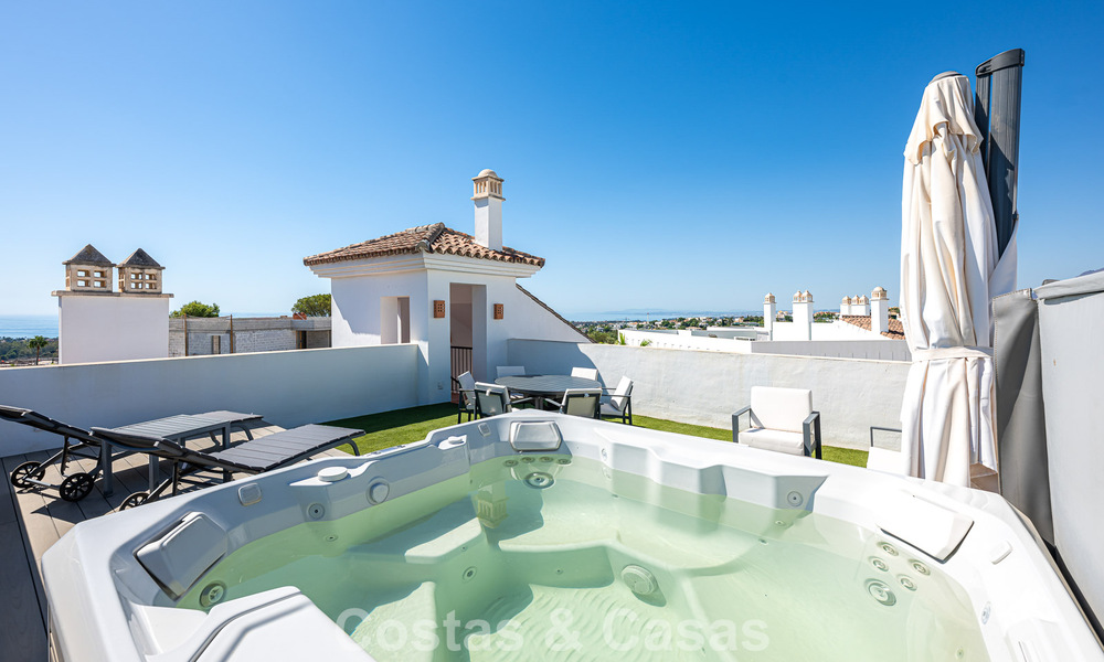 Contemporary, luxury, duplex penthouse for sale in a mediterranean-style resort complex in El Paraiso, Marbella - Benahavís 807320