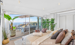 Exclusive corner penthouse with panoramic sea views for sale in El Higueron Resort, Benalmádena, Costa del Sol 807408 