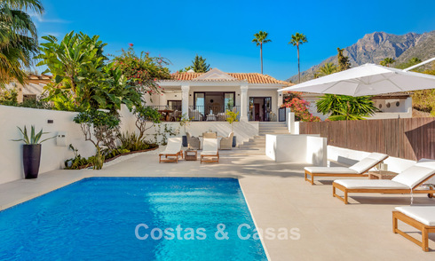 Single-story luxury villa with Spanish boutique-style architecture for sale in Sierra Blanca on Marbella’s Golden Mile 807646