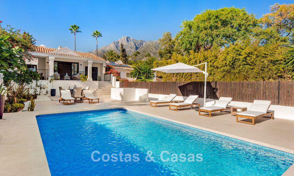 Single-story luxury villa with Spanish boutique-style architecture for sale in Sierra Blanca on Marbella’s Golden Mile 807649