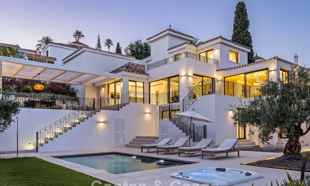 Modernised villa with contemporary mediterranean architecture for sale in Nueva Andalucía’s Golf Valley, Marbella 808010