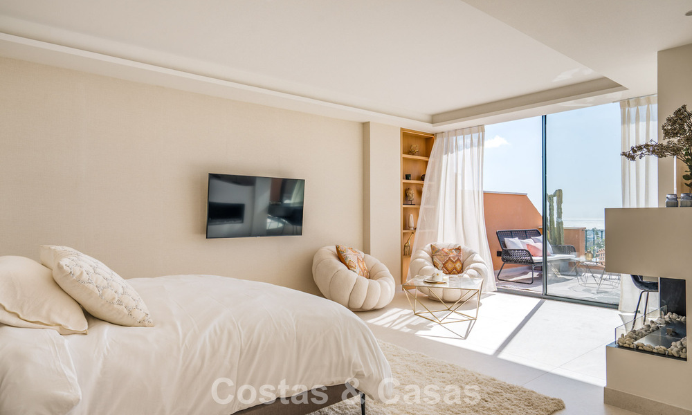 Luxury duplex penthouse with panoramic views for sale in Nueva Andalucía’s golf valley, Marbella 808074