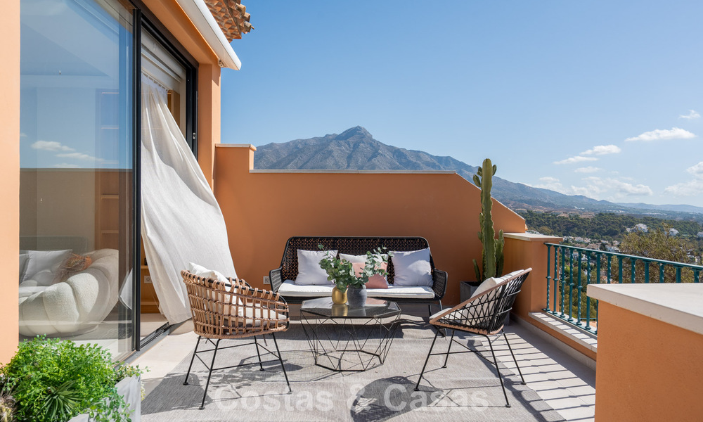 Luxury duplex penthouse with panoramic views for sale in Nueva Andalucía’s golf valley, Marbella 808082