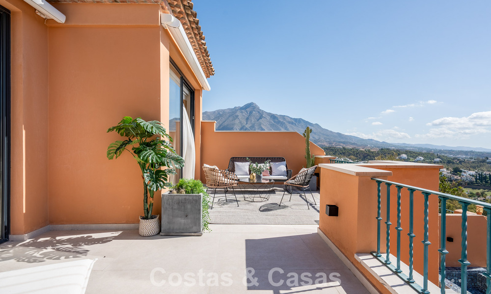 Luxury duplex penthouse with panoramic views for sale in Nueva Andalucía’s golf valley, Marbella 808084