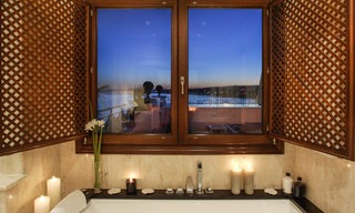 Frontline beach luxury penthouse to buy, Estepona, Costa del Sol, first line beach with open sea view and private pool 9818 