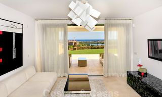 Modern luxury frontline golf apartments with stunning golf and sea views for sale in Marbella - Benahavis 23883 