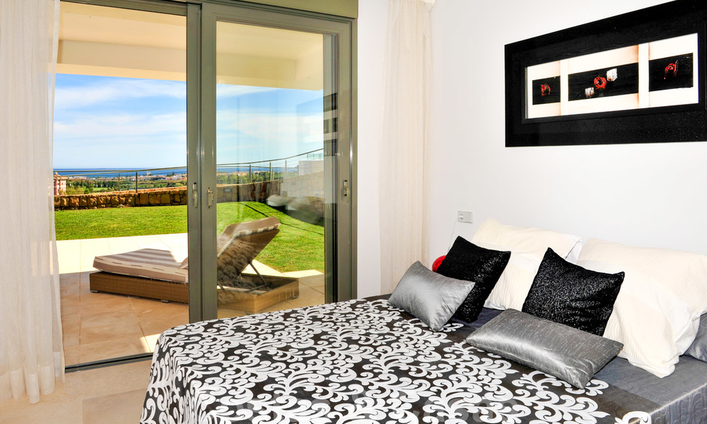 Modern luxury frontline golf apartments with stunning golf and sea views for sale in Marbella - Benahavis 23890
