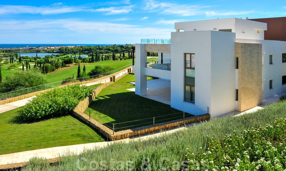 Modern luxury frontline golf apartments with stunning golf and sea views for sale in Marbella - Benahavis 23891
