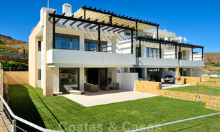 Modern luxury frontline golf apartments with stunning golf and sea views for sale in Marbella - Benahavis 23892 